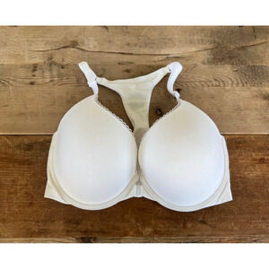 Victoria's Secret White 32DDD Body by Victoria Perfect Shape Racerback Push Bra